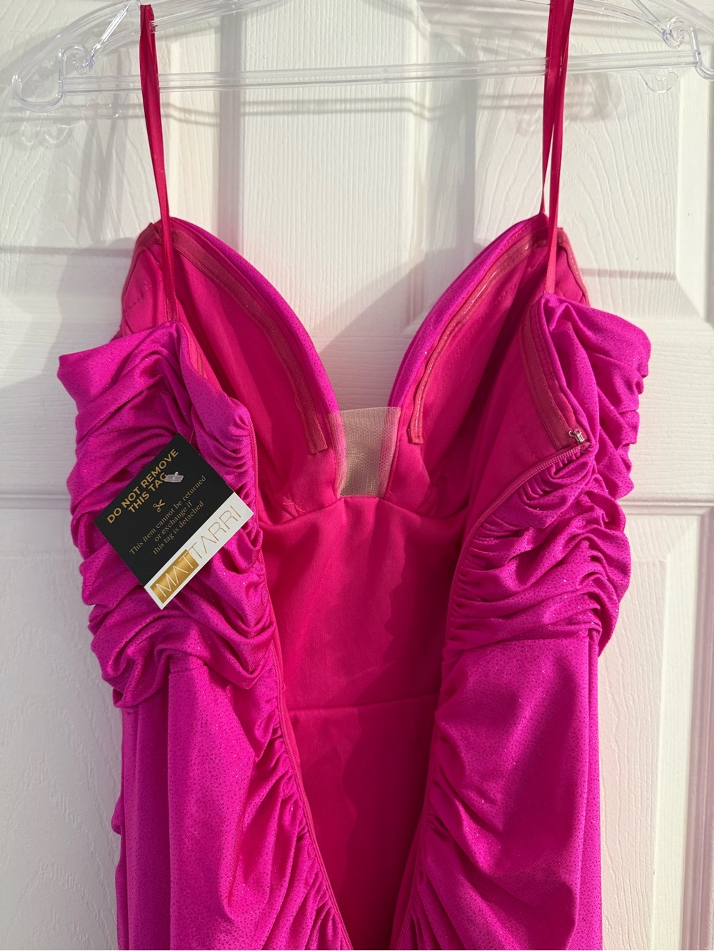 NEVER worn pink formal dress - Picture 4 of 7